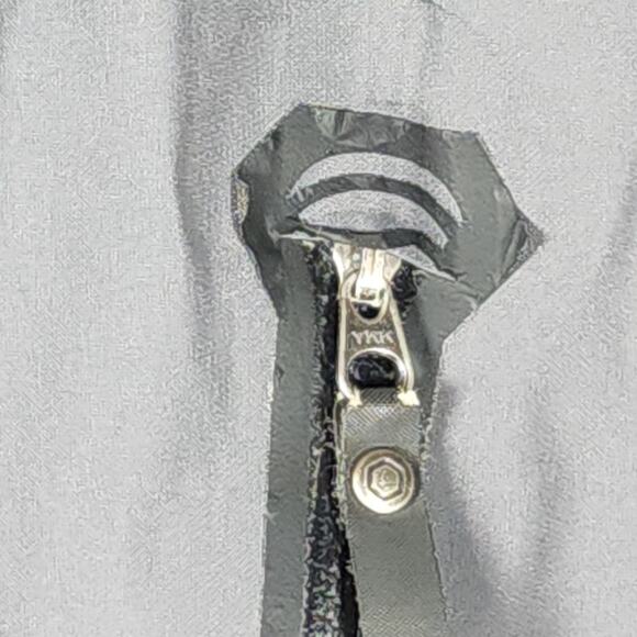 Mountain Hardwear Men's GTX Small Gray Lightweight Hooded Full-Zip Rain Jacket - Picture 13 of 16